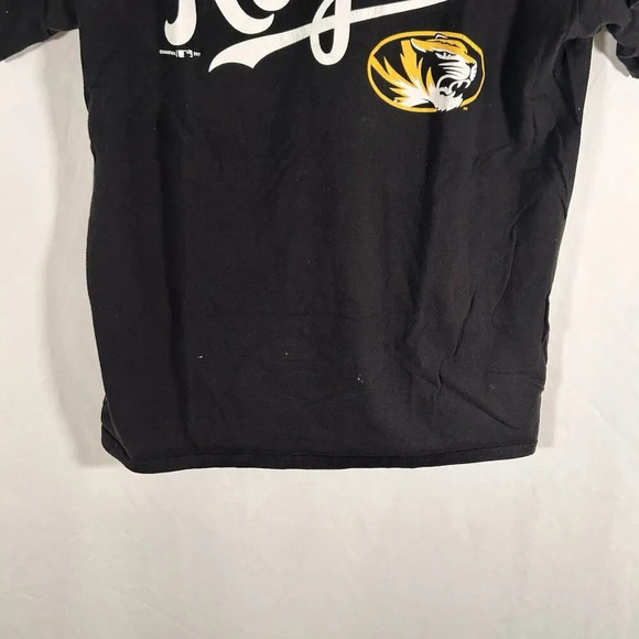 Kansas City Royals Mizzou Shirt Men Medium Black Short Sleeve Crew Neck Champion - Picture 3 of 11